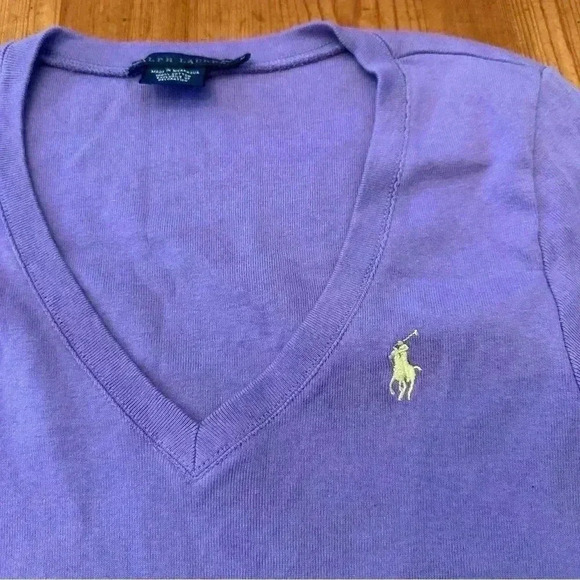 Polo Ralph Lauren v neck T-shirt women M - Picture 2 of 5